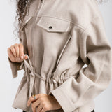 Warm Wool Jacket Beige - AB ESSENTIALS