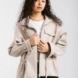 Warm Wool Jacket Beige - AB ESSENTIALS