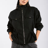 Warm Wool Jacket Black - AB ESSENTIALS
