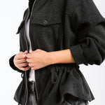 Warm Wool Jacket Black - AB ESSENTIALS