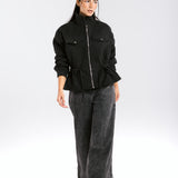 Warm Wool Jacket Black - AB ESSENTIALS