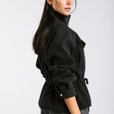 Warm Wool Jacket Black - AB ESSENTIALS