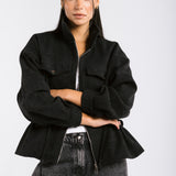 Warm Wool Jacket Black - AB ESSENTIALS