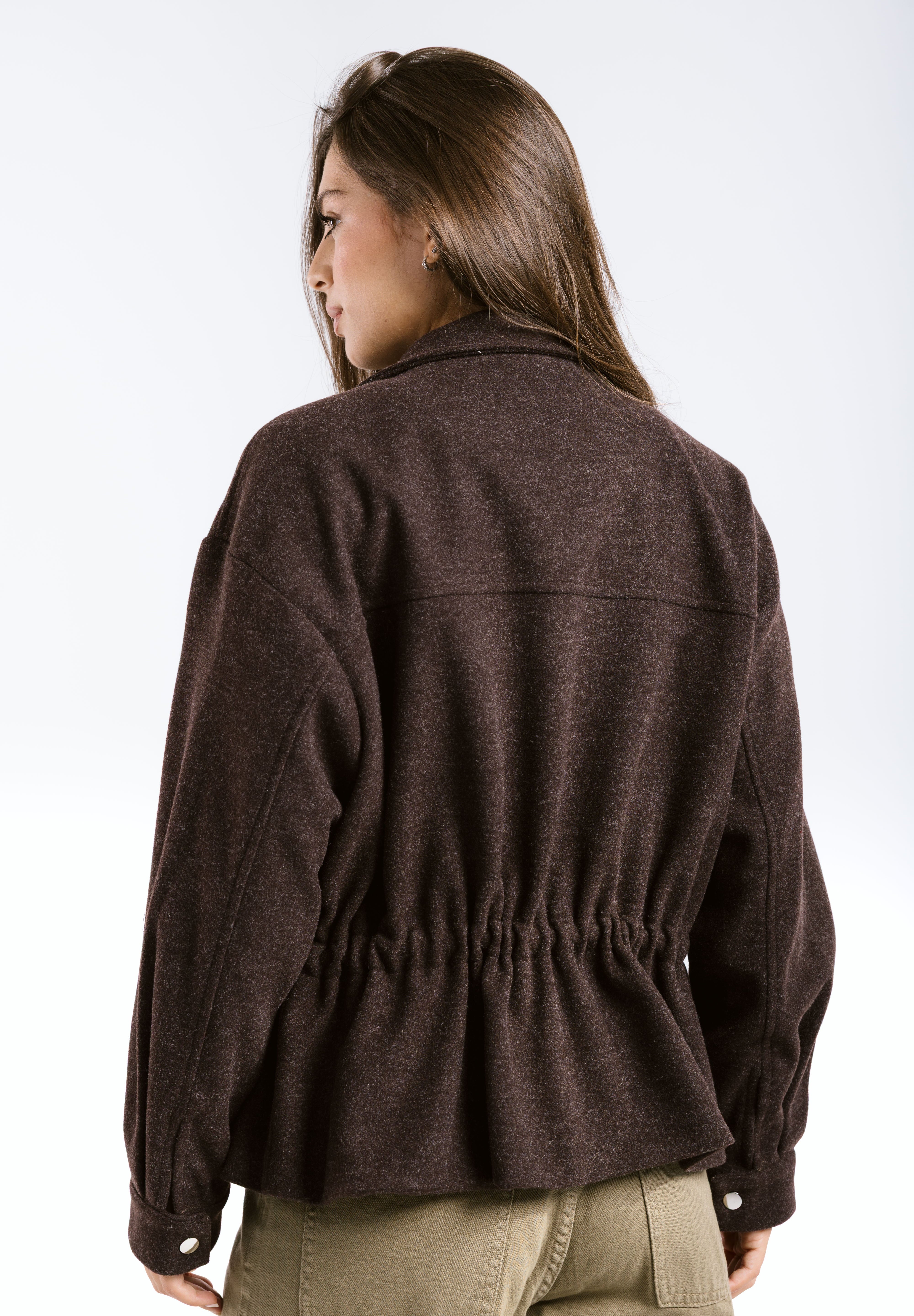 Warm Wool Jacket Brown - AB ESSENTIALS