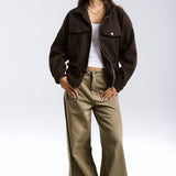 Warm Wool Jacket Brown - AB ESSENTIALS
