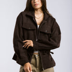 Warm Wool Jacket Brown - AB ESSENTIALS