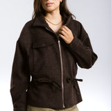 Warm Wool Jacket Brown - AB ESSENTIALS