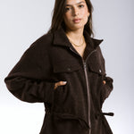 Warm Wool Jacket Brown - AB ESSENTIALS