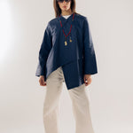 Wave Blouse Navy - AB ESSENTIALS