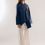 Wave Blouse Navy - AB ESSENTIALS