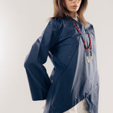 Wave Blouse Navy - AB ESSENTIALS