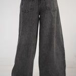 Wide Legs Jeans Pants Black - AB ESSENTIALS