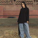 Wrap Tee Black - AB ESSENTIALS