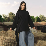 Wrap Tee Black - AB ESSENTIALS