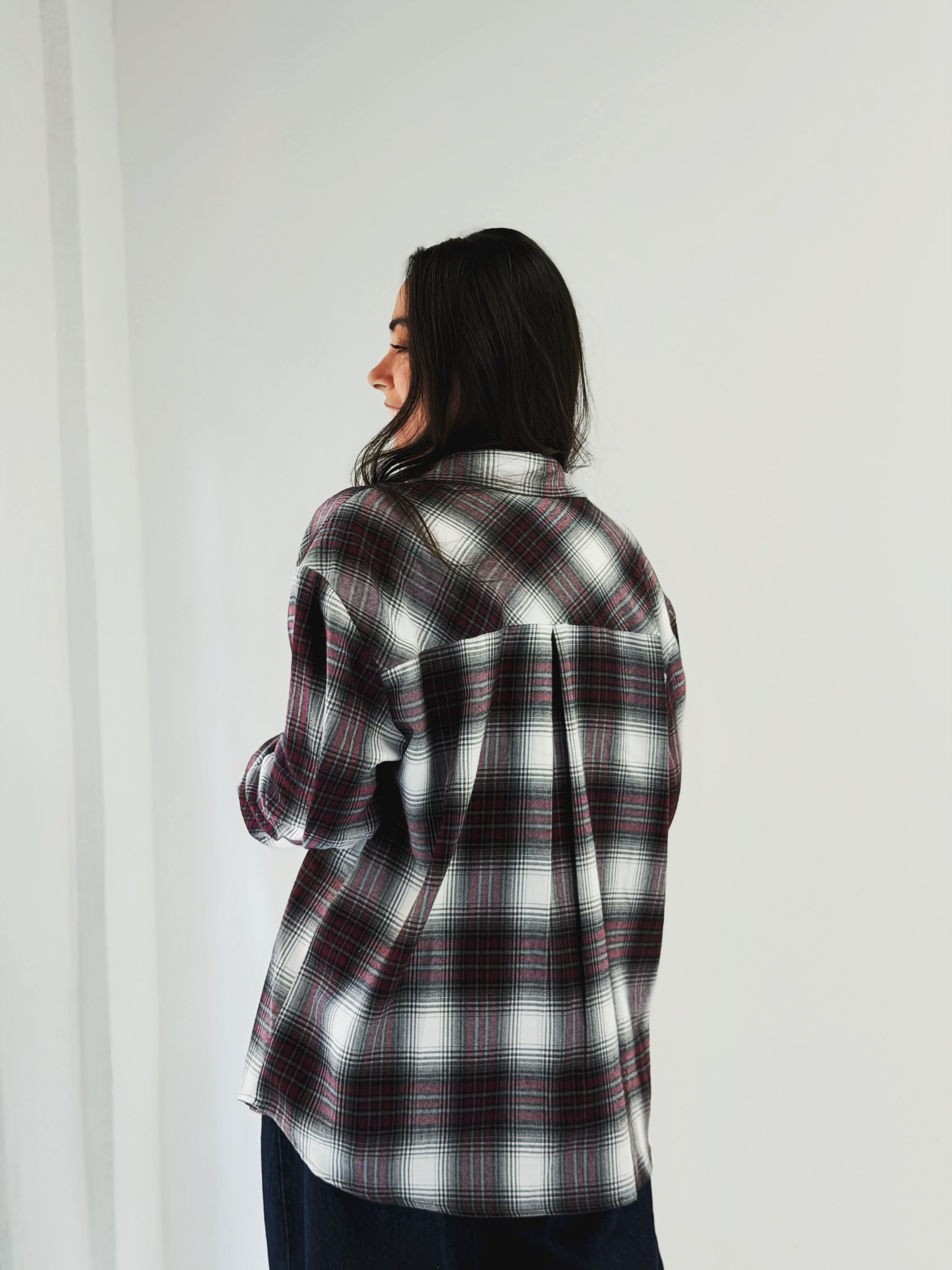 Wrap Up Shirt Burgundy - AB ESSENTIALS