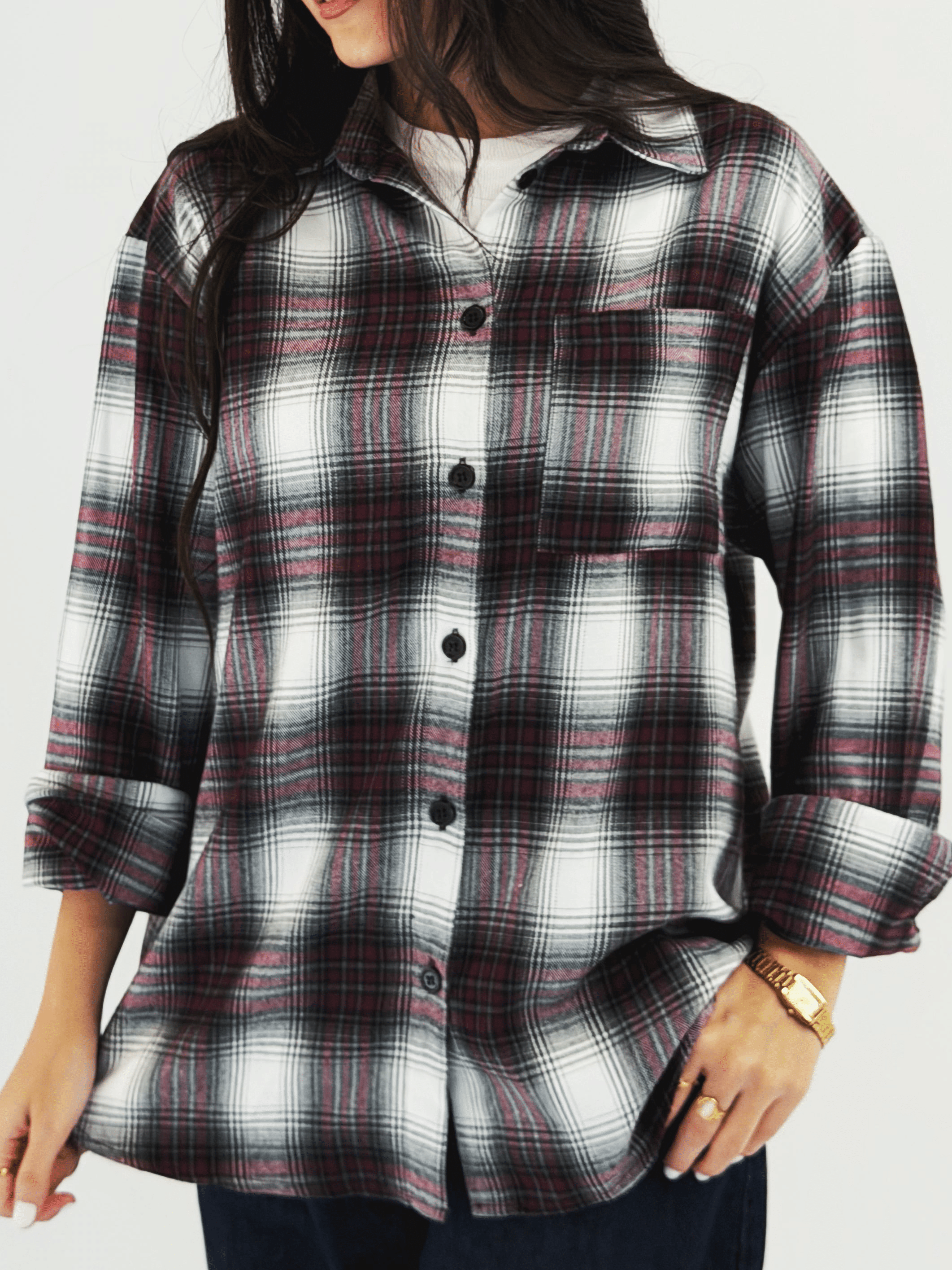 Wrap Up Shirt Burgundy - AB ESSENTIALS